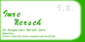 imre mersch business card